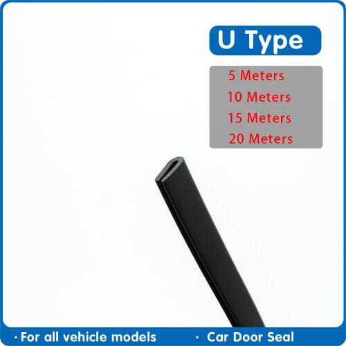 FDIK 0.1-8 meters U Type Car door seal strip Car rubber strip adhesive Anti-Dust car soundproofing Seal For Auto Seals Rubber