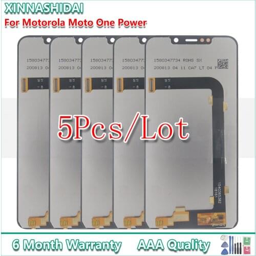 5 Pcs 6.2" For Motorola Moto One Power XT1942-1 XT1942-2 LCD Display Touch Screen Digiziter Assembly For Motorola Moto P30 note