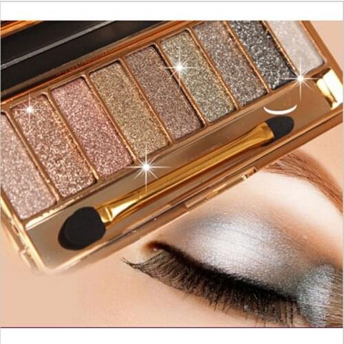 9 Colors Fashion Eyeshadow Palette Diamond Bright Shining Makeup Eye Shadow Glitter Long-lasting Nude Matte Eyes Beauty Cosmetic