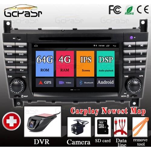 4G+64G Android Car Radio Multimedia GPS For Mercedes Benz C-clase CLC W203 CLK W209 2004 2005 2006 2007 C200 C230 C220 C320 C350