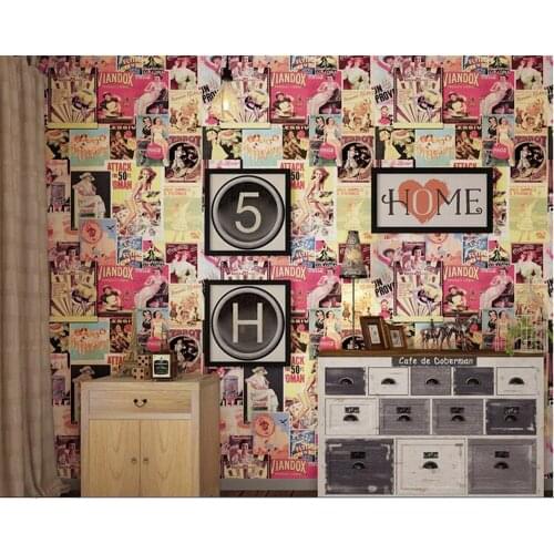 Beibehang wallpaper for walls 3 d Photo wallpaper industrial wind beauty poster bar KTV home decoration papier peint mural 3d