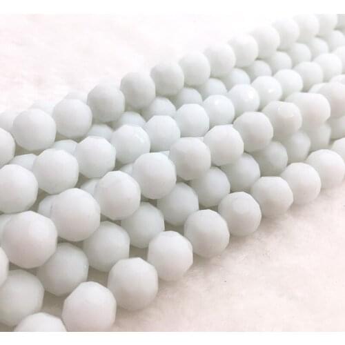 4-10mm 32 Faceted Czech Glass Transparent Faceted Crystal Ball Beads Spacer Beads For Jewellery Making DIY Bracelet Necklace #01