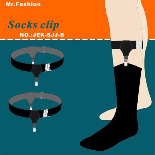 European and American formal mens stockings and socks non-slip garter belt double clip sock clip upgrade