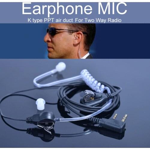 PPT Earpiece Headset Mic for Baofeng UV-5r BF-888s UV-82 GT-3TP GT-3 Kenwood TK3107 Walkie Talkie Two Way Radio Accessories