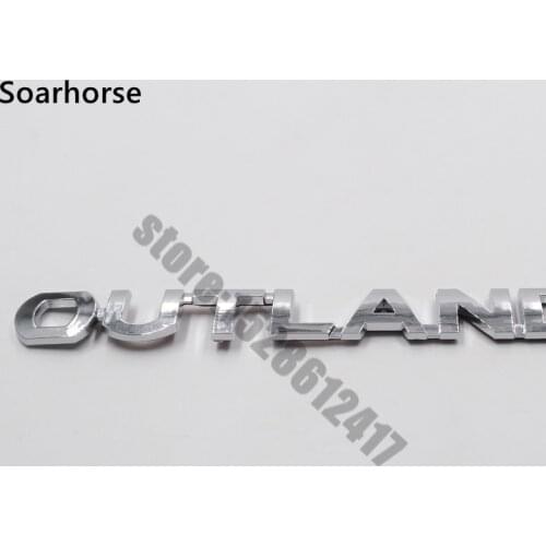 Soarhorse For Mitsubishi Outlander 2007-2020 Tailgate 3D Letters Emblem Badge Symbol Logo Decal