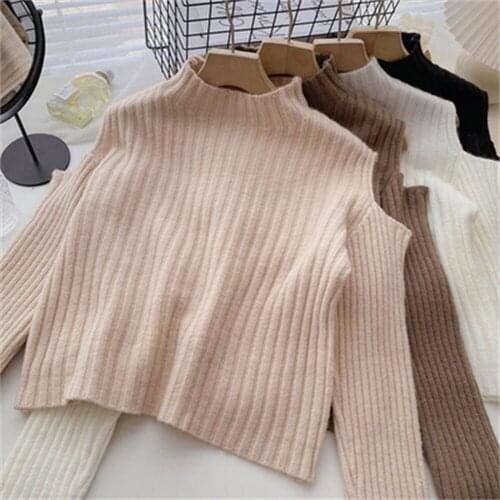 Женские пуловеры с открытыми плечами Hxyqveuyg China At AliExpress