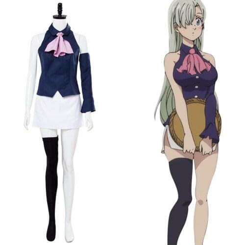 Cosplay The Seven Deadly Sins: Prisoners of the Sky Elizabeth Liones Cosplay Costume Girls Women Waitress Uniform