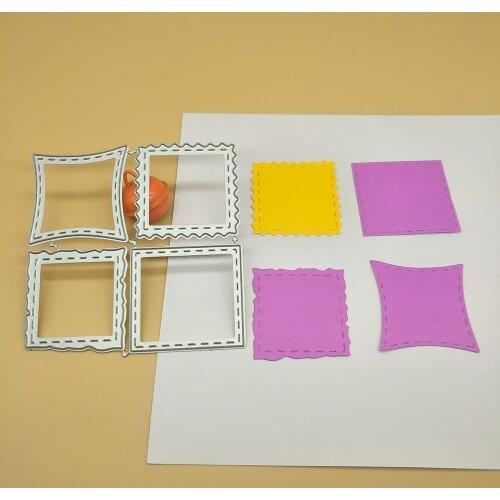 4 new message boxes, metal cutting die for small photo frames, scrapbook stamps, paper card photo album decoration