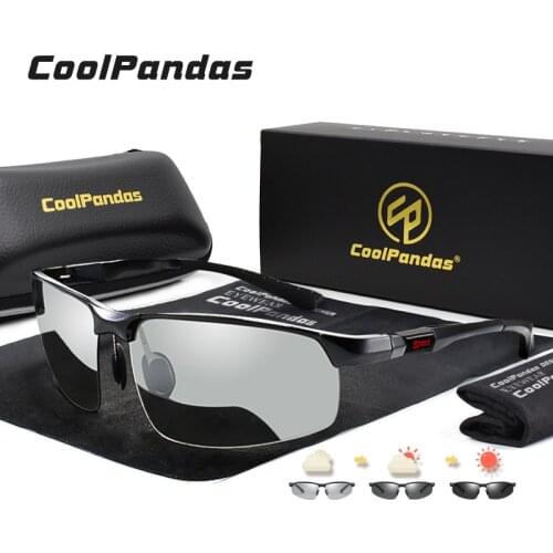 2021 New Aluminum Rimless Photochromic Sunglasses Men Polarized Driving Glasses Male Sport Chameleon Eyeglasses zonnebril heren