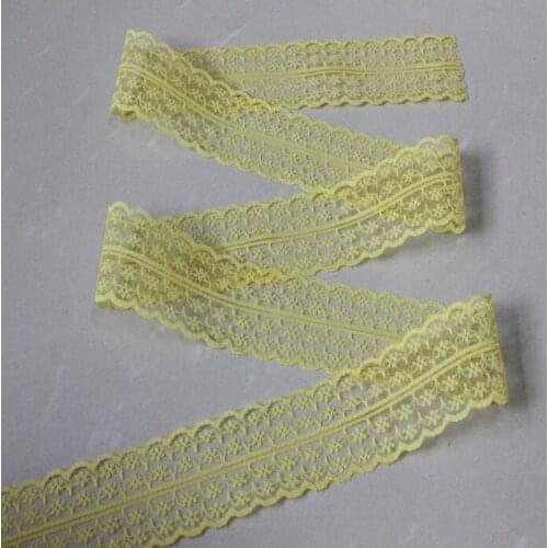 New listing100yards / 4.5 cm wide golden yellow bilateral lace ribbon lace embroidery lace DIY craft
