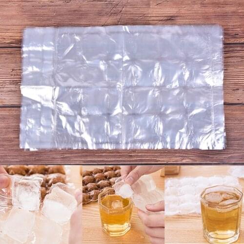 10Pcs plastic Ice Cube Bags Disposable Mold Water Cocktail Makes Ice Tray Juice Drink Supplementary Tools Faster Freezing Maker