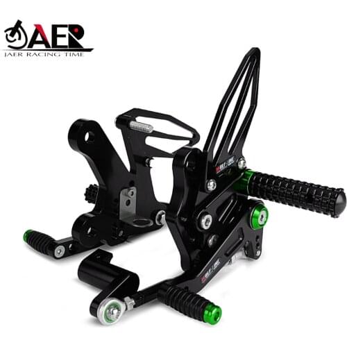JAER Footrests Rearset Rear Footpeg Foot Rests for Kawasaki Ninja 400 250 2018 2019