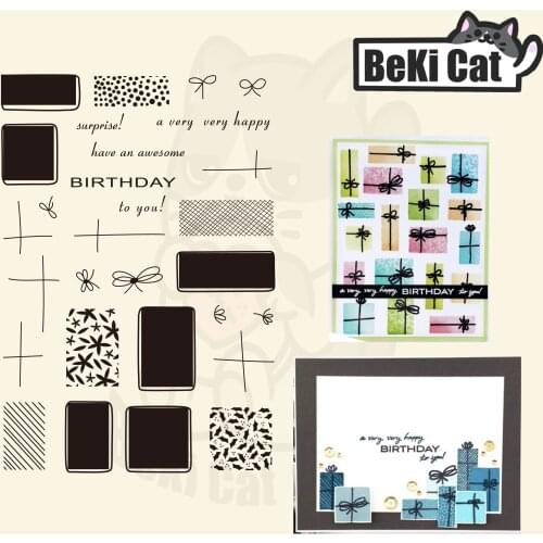 Happy birthday Clear Stamps for DIY Scrapbooking/Card Making Fun Decoration Supplies