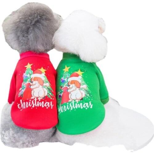 Christmas luxury Dog Clothes Dog Cat Sweater Cute Dog Pattern Pet Hoodie Christmas Gift Cat Sweater puppy clothes