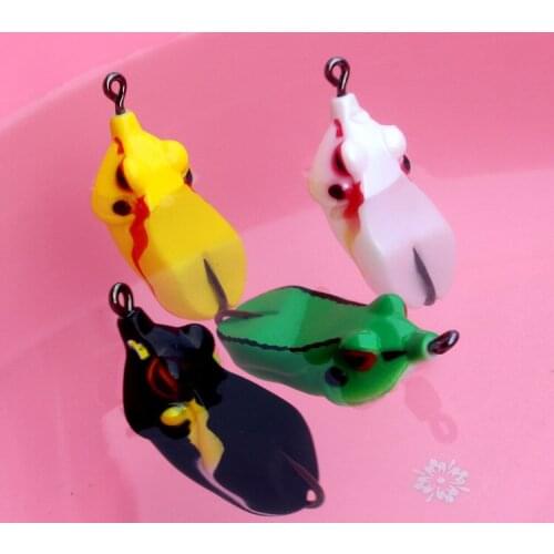 Fishing Frog Lure Single Barbed Hook Snakehead Fish Catch For Long Range Casting Soft Bait 15g/65mm