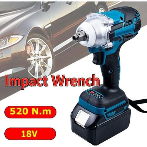 For Makita 18V Battery Impact Wrench Power Tools Herramientas Electricas Impact Wrench Electric Screwdriver 520 N.m Wrench Tools