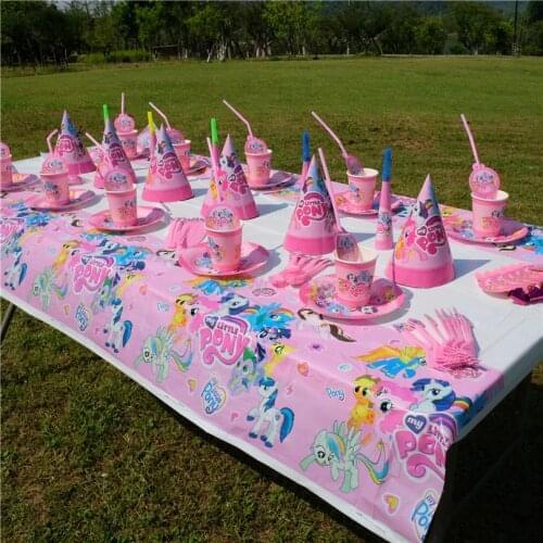 My Little Pony Anime Birthday Holiday Children Birthday Party Supplies Cartoon Party Decoration Set Event Christmas Gift 2M25