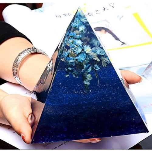 1Set Large Pyramid Silicone Mold DIY Creative Crystal Epoxy Resin Casting Mold Home Ornaments Decoration Handmade Crafts