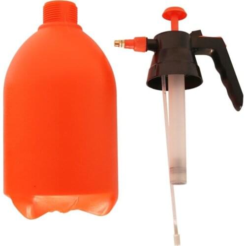 2L/3L Orange Hand Pressure Trigger Sprayer Bottle Adjustable Copper Nozzle Head Manual Air Compression Pump Spray Bottle 1 Pcs