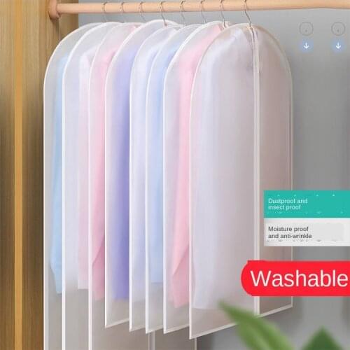 3pcs/set Clothes Hanging Garment Dress Suit Coat Dust Cover Home Storage Bag Pouch Case Organizer Wardrobe Clothing Covers E0929