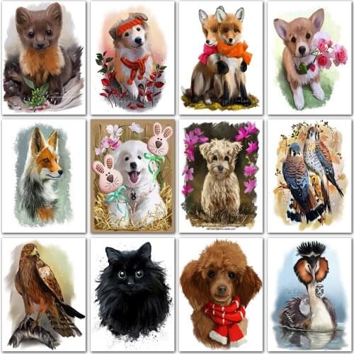 5D Diamond Painting animals Cartoon Cute dog cat home decor art Full Square&Round Diamond mosaic Diamand embroidery Cross stitch