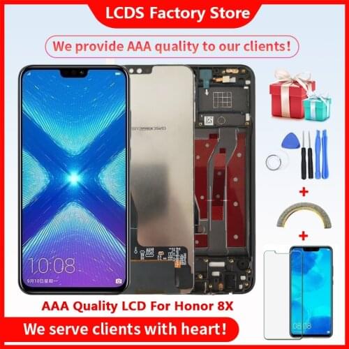 6.5" AAA Quality LCD With Frame For Honor 8X LCD Display Screen For Honor 8X LCD With Frame Screen 10-Touch Display