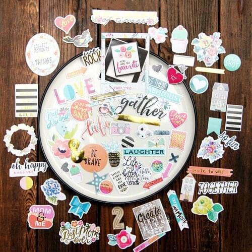 60pc Love Cardstock Die Cuts for Scrapbooking Happy Planner/Card Making/Journaling Project