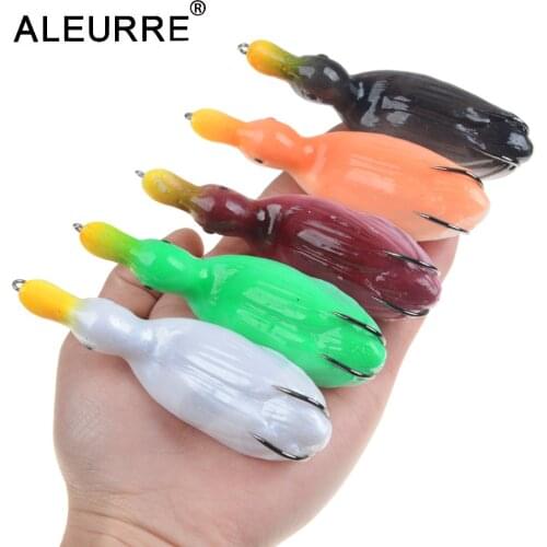 ALEURRE 10cm 18g Duck Floating Soft Lure Shad Wobblers Silicone Fishing Lures Worm Artificial Bait Pike Fishing Tackle Crankbait