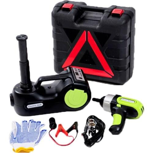 AtliFix 12v DC Electric Car Jack and Wrench tools kit Tire Pump 3 in 1 Set Electric Car Jack set