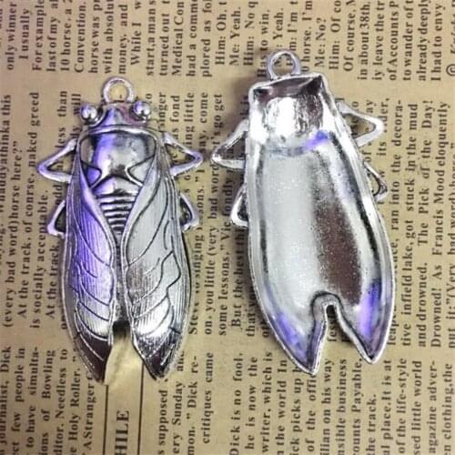 Cicada Animal Charm Pendants Jewelry Making Finding DIY Bracelet Necklace Earring Accessories Handmade Tools 5pcs