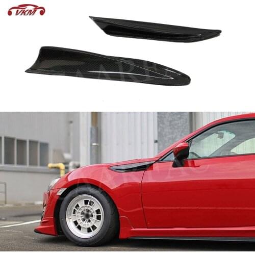2PCS/Set Carbon Fiber Car Front Body Air Side Fins Diffuser For Subaru BRZ Toyota GT86 2012 - 2019 Car Styling