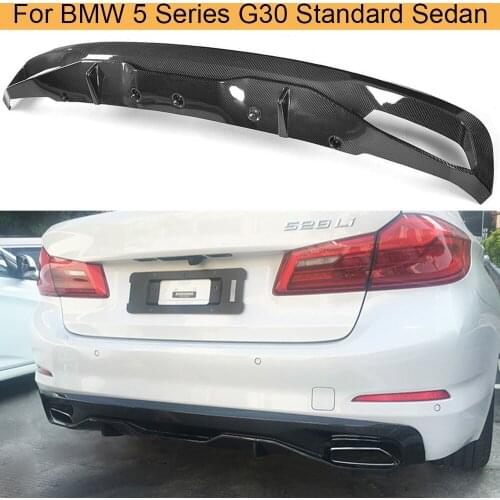 G30 Carbon Fiber Rear Bumper Diffuser Lip Spoiler for BMW 5 Series G30 Standard Sedan 4 Door 530i 540i 2017 - 2018 Rear Diffuser