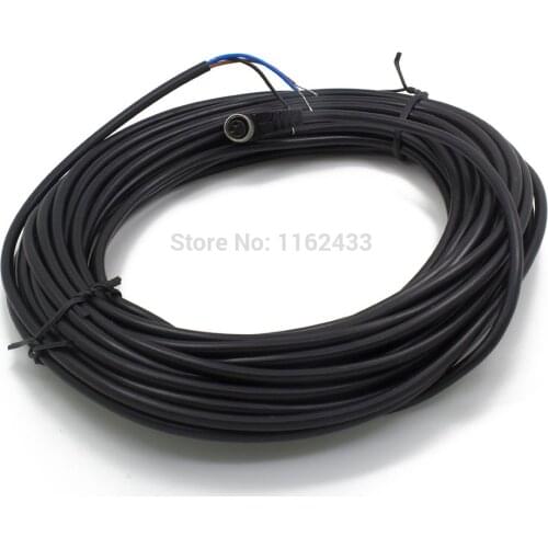 FSC8-FB-3 M8 sensor connector 3pins bend female head 10m PVC cable for M8 NPN PNP proximity sensor switch