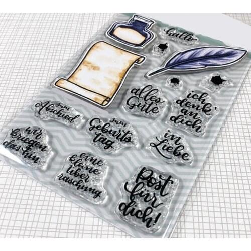 German Transparent Clear Silicone Stamp/Seal for DIY scrapbooking/photo album Decorative clear stamp A2281