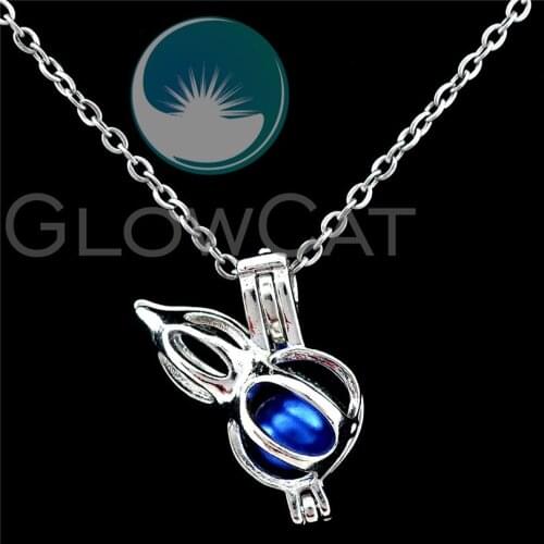 K953 Gourd Beads Cage Perfume Diffuser Stone Pearl Cage Locket Necklace Pendants Women Girl Gift