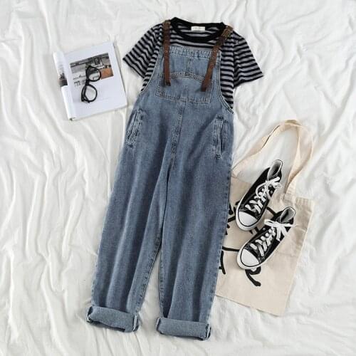 Fashion Women Jumpsuit Jeans Suspenders Denim Trousers 2021 New Spring Female Loose Casual Jean Pants Overalls