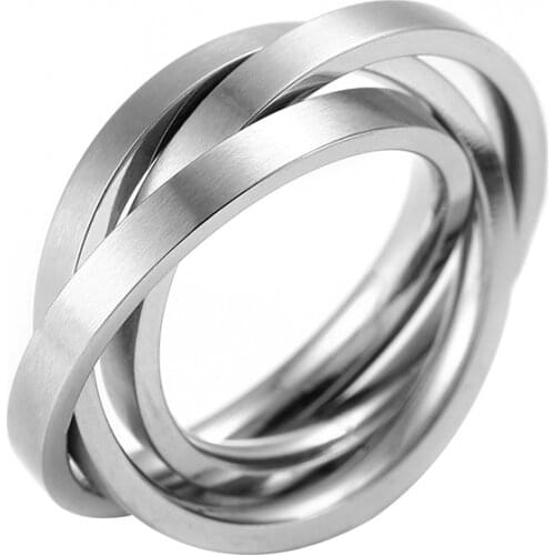 MANGOSKY 9mm Vintage 316L Stainless Steel Ring for Men And Women Never Fade
