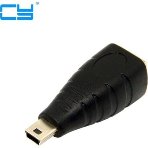 Mini USB B type 5pin male to USB 2.0 B Type Female Printer Scanner Adapter Black