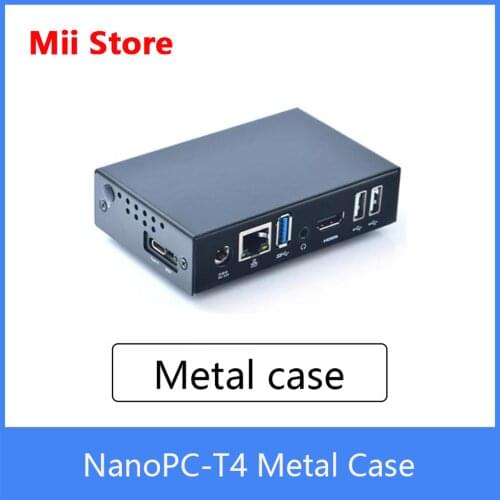 NanoPC-T4 metal shell With wifi antenna for FriendlyELEC RK3399 Nanopc T4 Development Board