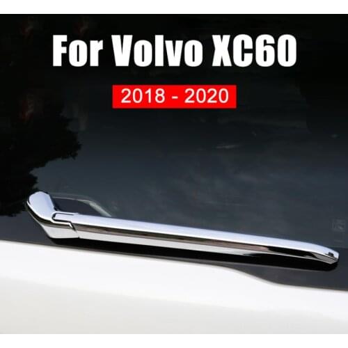 For Volvo XC60 2018 2019 2020 ABS Chrome Car Rear Trunk Window Wiper Arm Blade Cover Trims Overlay Nozzle Garnish Accessories