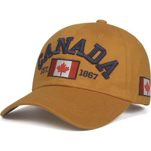 New Arrivals Brand 100% Cotton Gorras Canada Baseball Cap Flag Of Canada dad Hat Snapback Adjuatable Mens Baseball Caps