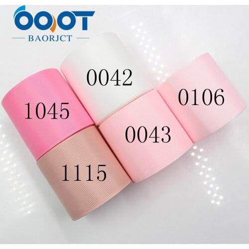 OOOT BAORJCT 1711096 50mm Solid Color Ribbons Thermal transfer Printed grosgrain Wedding Accessories DIY handmade material