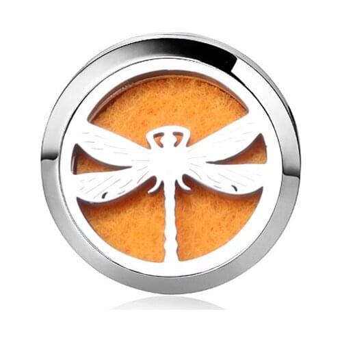 Wholesale Dragonfly Angel Wings Refillable Aromatherapy Badge Brooch Perfume Locket Aroma Essential Oil Diffuser Jewelry Gift