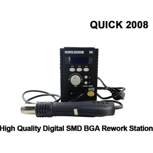 Original QUICK 2008 hot air gun rework welding machine digital display intelligent temperature control bga soldering station
