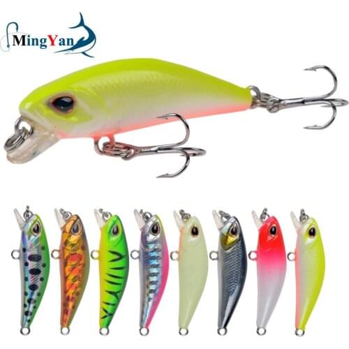 1pcs 4.5cm 3.4g Minnow Fishing Lure Mini Fish Ice Swimbait Crank Japan Fishing Tackle Pesca Bass Trout Lures Hard Bait
