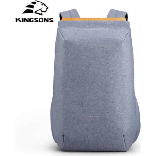 Kingsons 2020 New Anti-theft Men Backpack 180 Degree Open USB Charging Laptop Backpack 15.6 inch School Bags for Teenage Boys