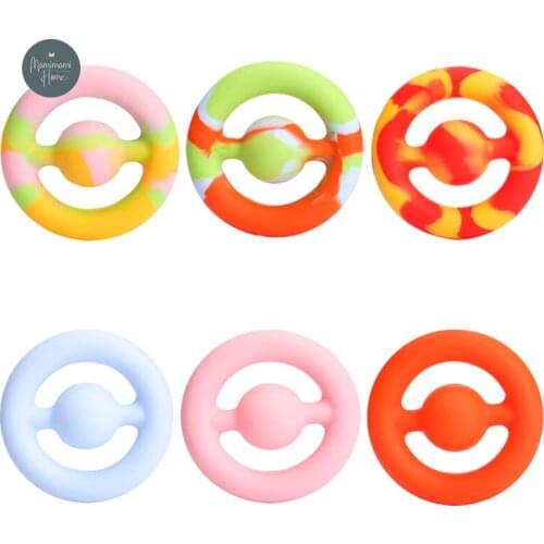 6 Colors Silicone Hand Grip Stress Reliever Toy Reduce Anxiety Silicone Gripper Sensory Toy Exercise Finger Flexibility BPA Free
