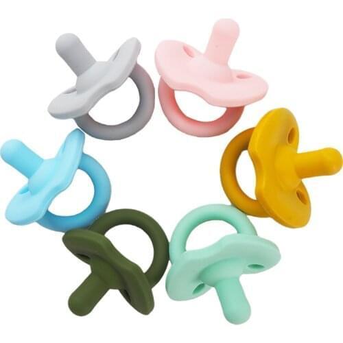 Chenkai 1PCS Silicone Nipple Teether DIY Newborn Infant Baby Nursing Smoothing Teething Chewable Pacifier Accessories BPA Free