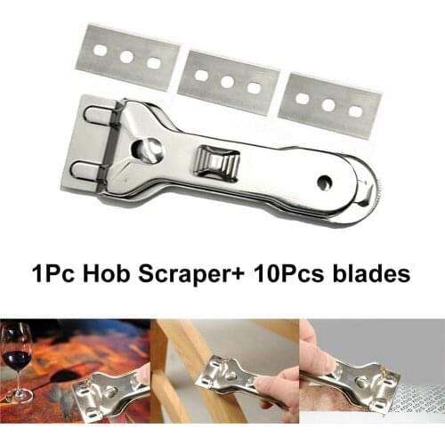 Glass Ceramic Hob Scraper Cleaner Remover Oven Cooker Cleaning Tool With 10pcs Blade