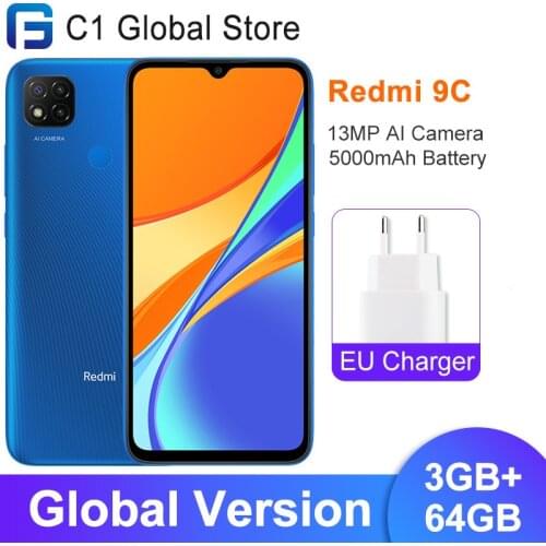 Global Version Xiaomi Redmi 9C 3GB 64GB Smartphone Helio G35 Octa Core 6.53" DotDrop Display 13MP Triple Camera 5000mAh Battery